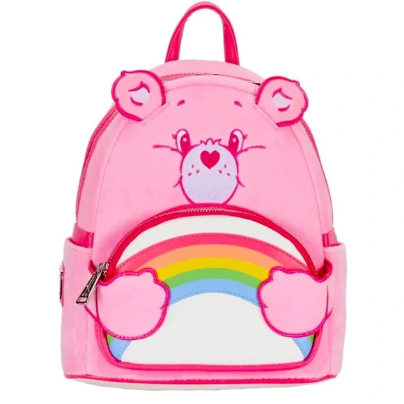 Pink Loungefly Care Bears Cheer Bear🌈 Cosplay Mini Backpack - Picture 2 of 6